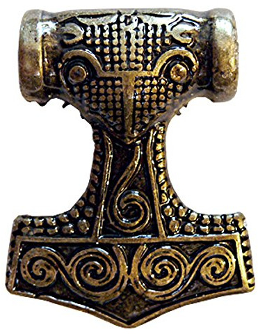 Tysklandssmycke långsamshammer berlock (kedjeberlock i Altmessing) | Thors Hammer Thorhammer Mjölnir Thor Hammer