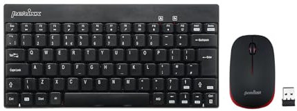 perixx PERIDUO-712 Wireless Mini Keyboard and Mouse Combo - AES 128 Bit - Black - UK Layout