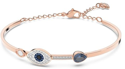 Swarovski Symbolic bangle, Evil eye, Blue, Mixed metal finish