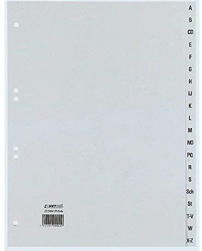 5er Pack Rexel Ordnerregister Polypropylen (Alphabetische, DIN A4) grau