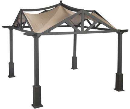 Trädgårdsvindar ersättande baldakin för trädgårdsskatter pergola lusthus, beige