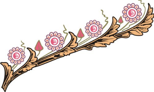 Indigos 4051719767872 Sticker Mural MF437 Plumeau et Fleur 60 x 36 cm