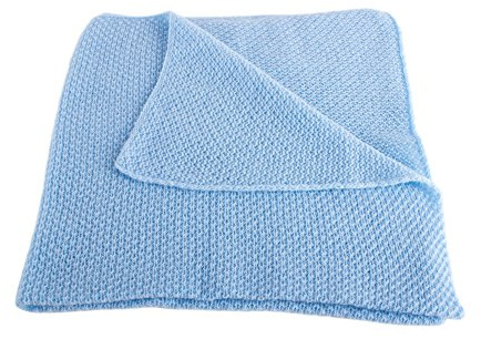 Love Cashmere Sofficissima Coperta da Bambino in Cashmere al 100% (Cashmere Baby Blanket) - Blu - Realizzato a mano ad in Scozia