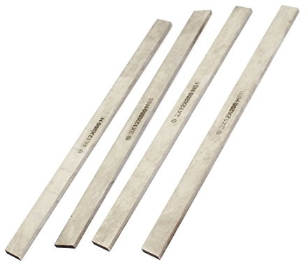 sourcing map Packung mit 4 Maschinen Verschachtelung Metall 3 mm x 12 mm | Drehmaschine HSS Werkzeug Set, 4 x 200