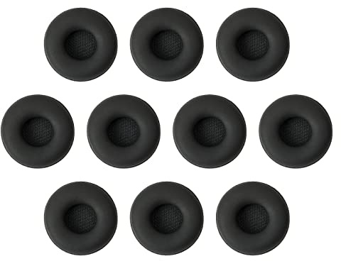 Jabra 14101-48 10 Stück Ohrkissen Leder, Mittel Schwarz