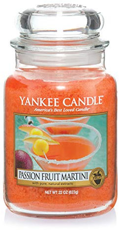 Yankee Candle Glaskerze, groß, Passion Fruit Martini, rot, Kerze im Großen Jar, 1352128EZ