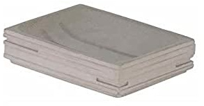 axentia Jabonera San Diego, Soporte para jabón de hormigón, Caja de jabón en óptica de Piedra, Portajabón para baño y Cocina, Aprox. 11 x 2,5 x 8 cm, Beige