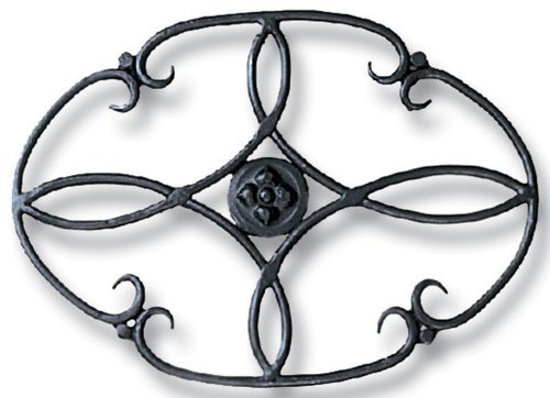 Minuteman International TWI-01 Clover woodstove Tabletop Wrought Iron Trivet, Black