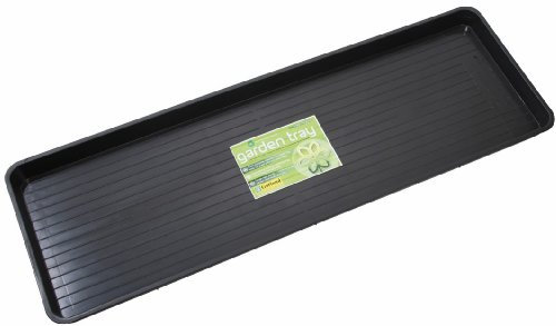 Garland Pflanzschale, Jumbo, schwarz, rechteckig, 117 x 40 x 4 cm