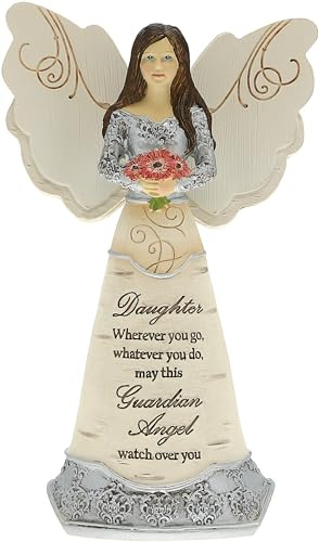 Pavilion Gift Company Elements 82328 Angel Figurine Holding Butterflies, Best Things In Life, 8-Inch , White