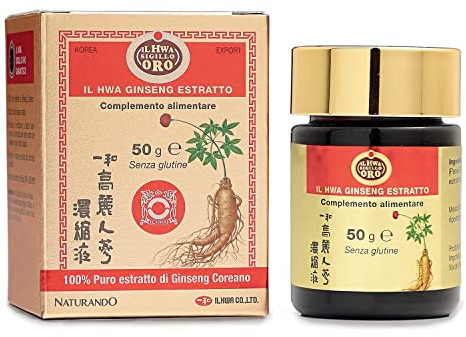 Naturando Ginseng Bianco Sigillo Oro Estratto Molle Tonico adattogeno ad azione Antiaffaticamento- confezione da 50 gr