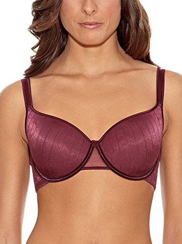SELENE - Reggiseno da Donna, Linea: Francesca, con Coppa in Schiuma e Ferretti Bordeaux 90C