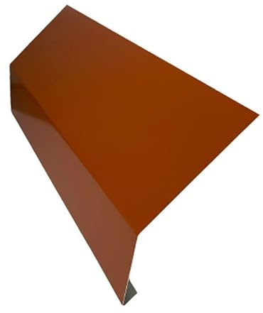 Traufblech 1 m lang Aluminium farbig 0,8 mm (klein, Rot) Zuschnitt 16,5 cm