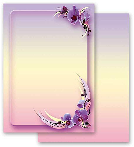 Motivpapier ORCHIDEENBLÜTEN Blumen & Blüten Orchideenmotiv - DIN A4 Format 100 Blatt - Paper-Media