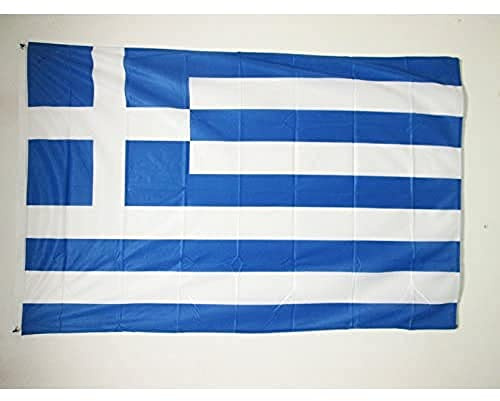 AZ FLAG - Flagge Griechenland - 150x90 cm - Griechische Fahne 90 x 150 Cm Aussenverwendung Metallösen - Flaggen