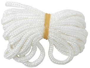 Merriway BH03158 White Nylon Picture Cord, 6 Metre (19.5ft) x 2.5mm, Breakweight 30 Kg (66lb)