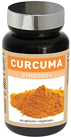 NUTRIEXPERT – Curcuma Synergy+ – Maintien la santé des articulations, os et cartilages – Enrichi en minéraux Antioxydants – Contribue à la formation de collagène - Vegan - 90 gélules végétales