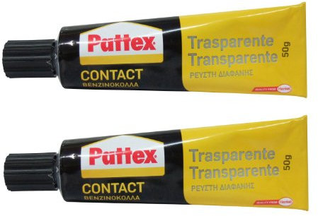 PATTEX colle de contact, transparent, avc solvant, tube 50 g