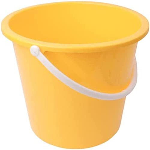 Jantex 6209 Round Plastic Buckets, Yellow
