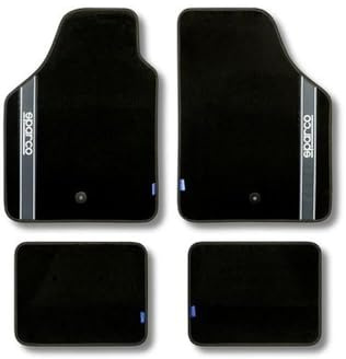 Sparco 03763BAR Set Tappeti Moquette, STRADA, Grigio, Set di 4