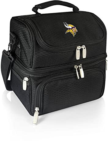PICNIC TIME Unisex-Erwachsene Schwarz NFL Pranzo Lunch-Kühltasche, One Size