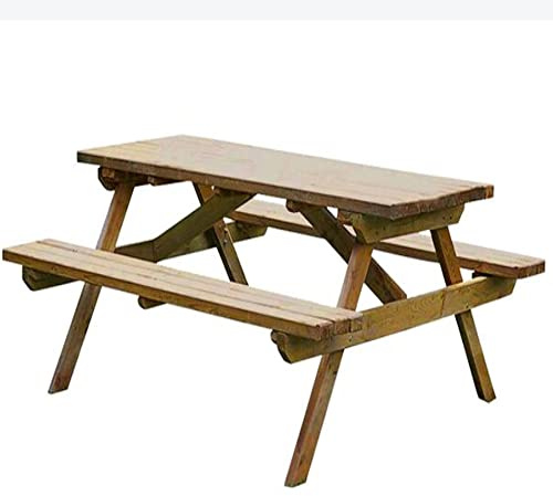 CERLAND Table de Pique Nique en Bois 6 Personnes - Alma