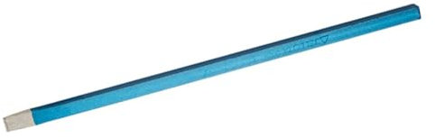 Cincel de electricista de corte de acero de calidad endurecido para inducción y revenido integral. Tratamiento térmico diferenciado en tres zonas: cabeza, punta, cuerpo.
