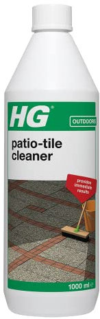 HG Patio-Tile Cleaner, Concentrated Floor Tiling Cleanser for Terrace Stones, Cleans Dirty, Dull Gravel & Concrete Outdoor Floor Paving Tiles, Fast Acting – 1 Litre (183100106)