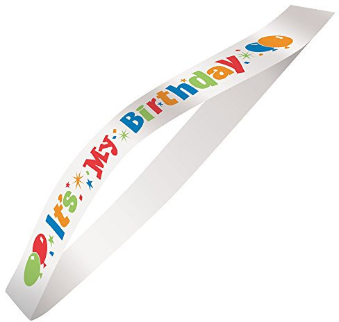 It's My Birthday Multicolor Satin Sash - 1 Piece - Vibrant & Eye-Catching Design for Birthday Celebrations