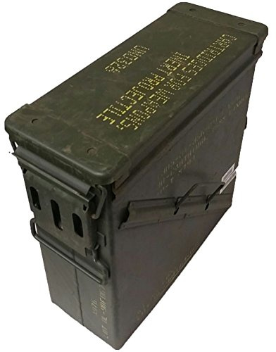 Armeeverkauf US Army Munitionskiste Metallkiste Lagerbox Werkzeugkiste 35x35x14,5 Größe4 gebr