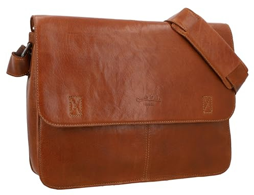 Gusti Umhängetasche Leder - Pharell Damen und Herren Ledertasche Unitasche Businesstasche Aktentasche Laptoptasche Leder
