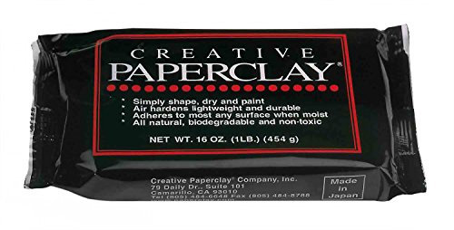 Glorex 0 0904 - Paperclay Modelliermasse, 450 g weiß, gebrauchsfertige, lufthärtende Modelliermasse basierend auf Cellulose, für feine Modellierarbeiten