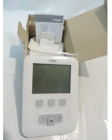 Hager – PROGRAMMATEUR Radio für Heizung Elektrische 1/2/3 Zonen 7 Tage – ek660p