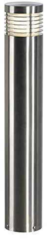SLV VAP SLIM 60 | Design Außen-Standleuchte aus Edelstahl zur stilvollen Outdoor-Beleuchtung, Wege-Leuchte, Einfahrt, Garten| rund, E27, IP44, edelstahl gebürstet