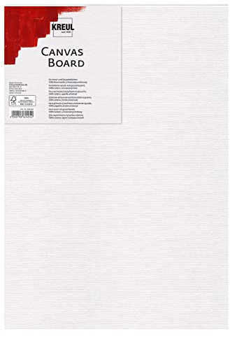 KREUL 606080 - Canvas Board, ca. 60 x 80 cm groß, Malkarton für Acryl- und Gouachefarben, mit Leinwand kaschiert, ideal für Einsteiger