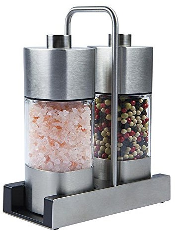 Wiberg - Menage mit Salz- und Pfeffermühle 140/65g, mit Keramik-Mahlwerk, 16,8cm, 205g, 2 St