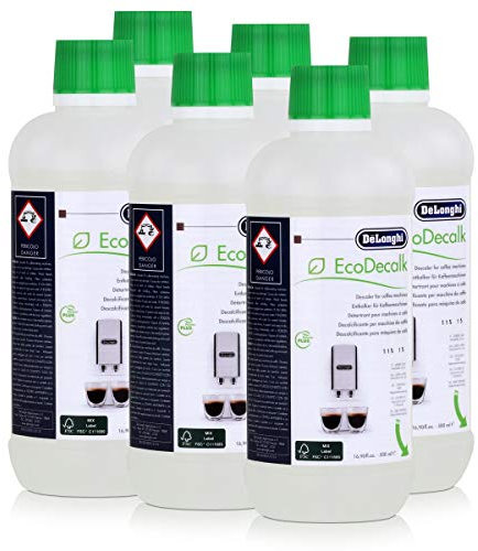 6er Pack DeLonghi Entkalker EcoDecalk für Kaffevollautomaten DLSC500 / 8004399329492 - 500ml