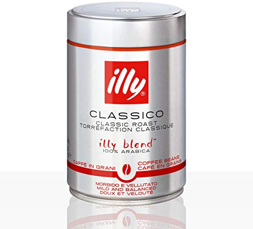 2 x illy Espresso ganze Bohne, normale Röstung, Dose mit silber / rotem Deckel, 250g