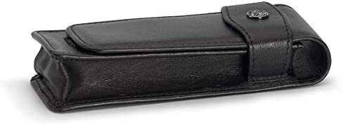 Kaweco 2er Leder Laschen-Etui Schwarz I Stifte Etui passend für die Sport Serie I Schreibetui aus echtem Leder mit schöner Logo-Münze I schicke & Klassische Stifttasche I Stiftetui 9,4 x 4,6 cm