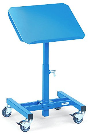 Fetra Transportgeräte mtybtpr1 Tintenroller mit Plattform Plattform verstellbar, neigbar, Plattform 150 kg Belastung, 510 mm x 410 mm Durchmesser, 75 mm Rollen