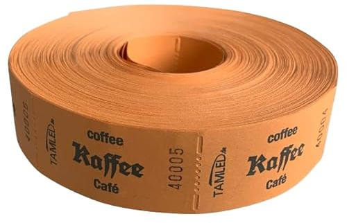TAMLED Bonrolle KAFFEE 1000 Abrisse perforiert fortlaufend nummeriert