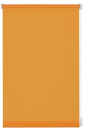 Gardinia Rollo zum Klemmen oder Kleben, Tageslicht-Rollo, Blickdicht, Alle Montage-Teile inklusive, EASYFIX Rollo Uni, Orange, 90 x 210 cm (BxH)