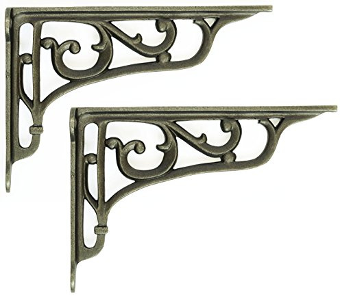 Gusseisener Regalhalterungen, Edwardianischer Stil (ca. 22 cm), 1 Paar