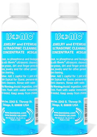 iSonic - CSGJ01x2 CSGJ01-8OZx2 Solution de nettoyage à ultrasons pour bijoux/lunettes (lot de 2)