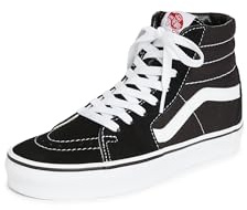 Vans Unisex UA Sk8 High Top Sneakers, Black/Black/White, 7.5 US Women/6 US Men