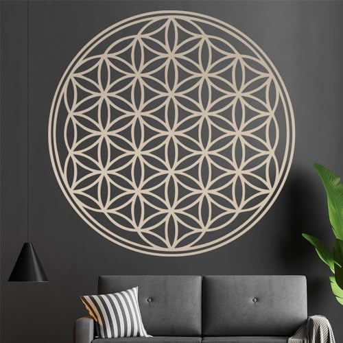 Kiwistar - Kiwistar - Wandtattoo Wohnzimmer Blume des Lebens - Wandaufkleber Wall Sticker - Dekoration, Küche, Bad, Schlafzimmer, Badezimmer