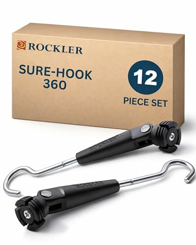 Sure-Hook 360 Universal Painting Rack Tools (12 Pack) - Sure Hook Painter Tools for 3600 Painting Cabinet Doors w/ 35mm Hinges – Cabinet Door Drying Rack Fits Standard 3/4” ID Pipe - Hanging Hooks