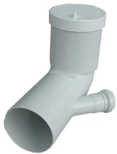 Curva bianca per scarico wc prolungata attacco bicchiere SX Valsir 110/40mm