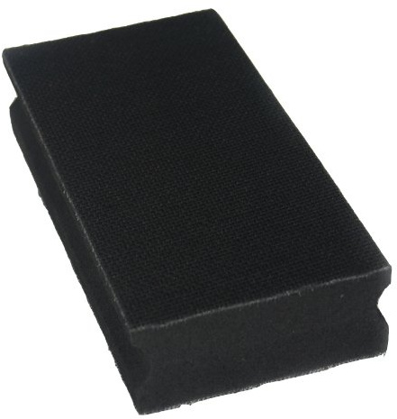 Hand Sanding Block 70x125mm -Both Sides usable for Velcro Discs - Sanding Block for Hand use with Sanding Paper - DFS