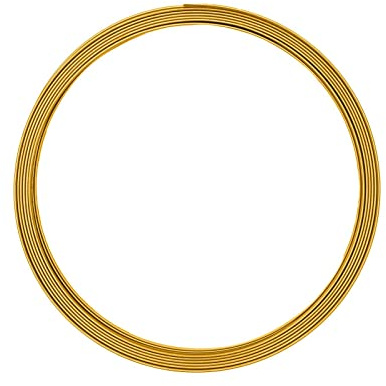 Vaessen Creative Alu Deco Alambre Plano para Manualidades, Dorado (Gold), 5 x 1 mm (5 m)